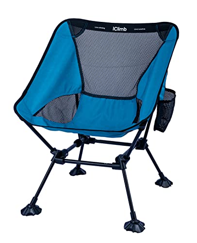 iClimb Ultralight Compact Camping Folding Beach Chair with Anti-Sinking Large Feet