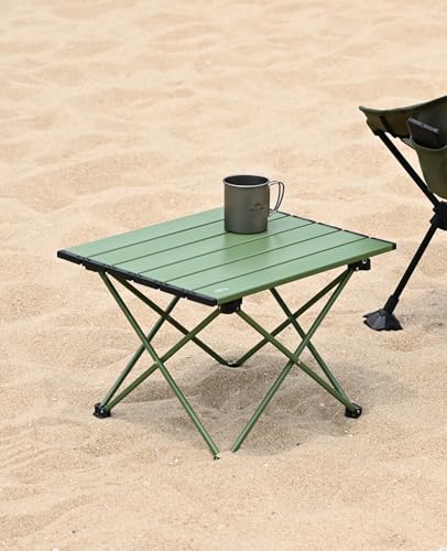 iClimb Ultralight Compact Camping Folding Table with Carry Bag (Blue - S)