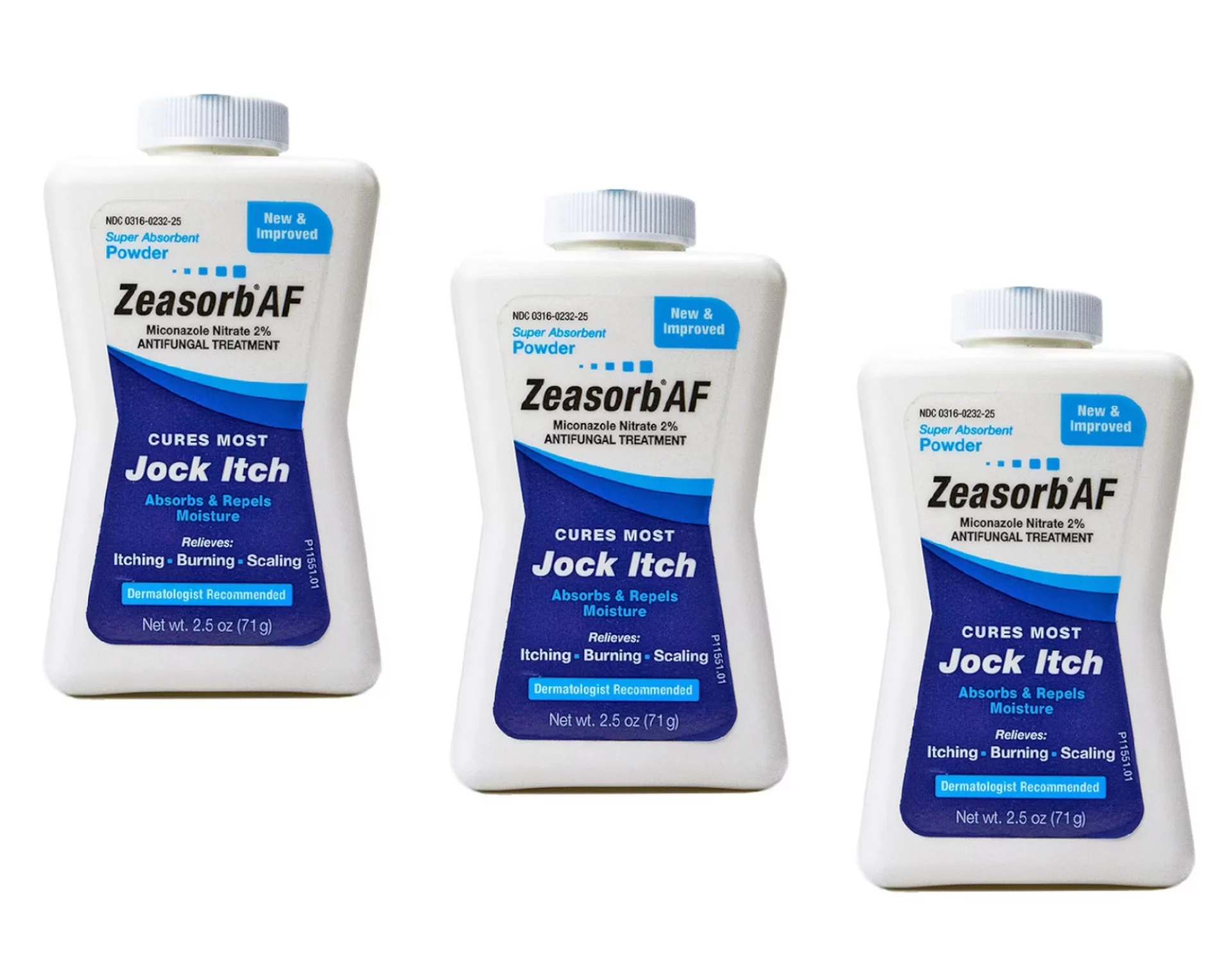 ZEASORB POWDER 2.5 OZ 3 pack