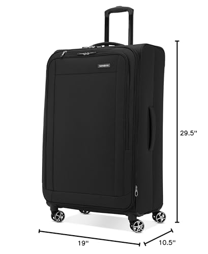 Samsonite Saire LTE Softside Expandable Luggage with Spinner Wheels, 3-Piece Set (20/25/28), Caribbean Blue