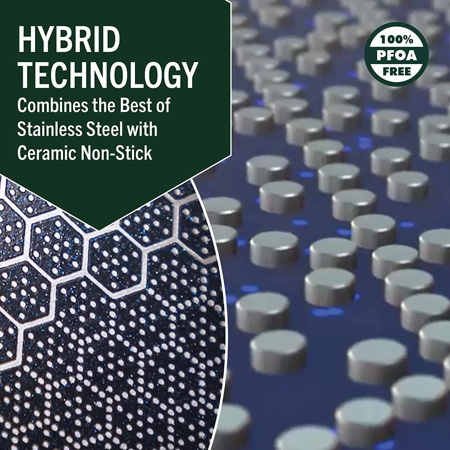 HexClad 6 Piece Hybrid Stainless Steel Cookware Pan Set 8