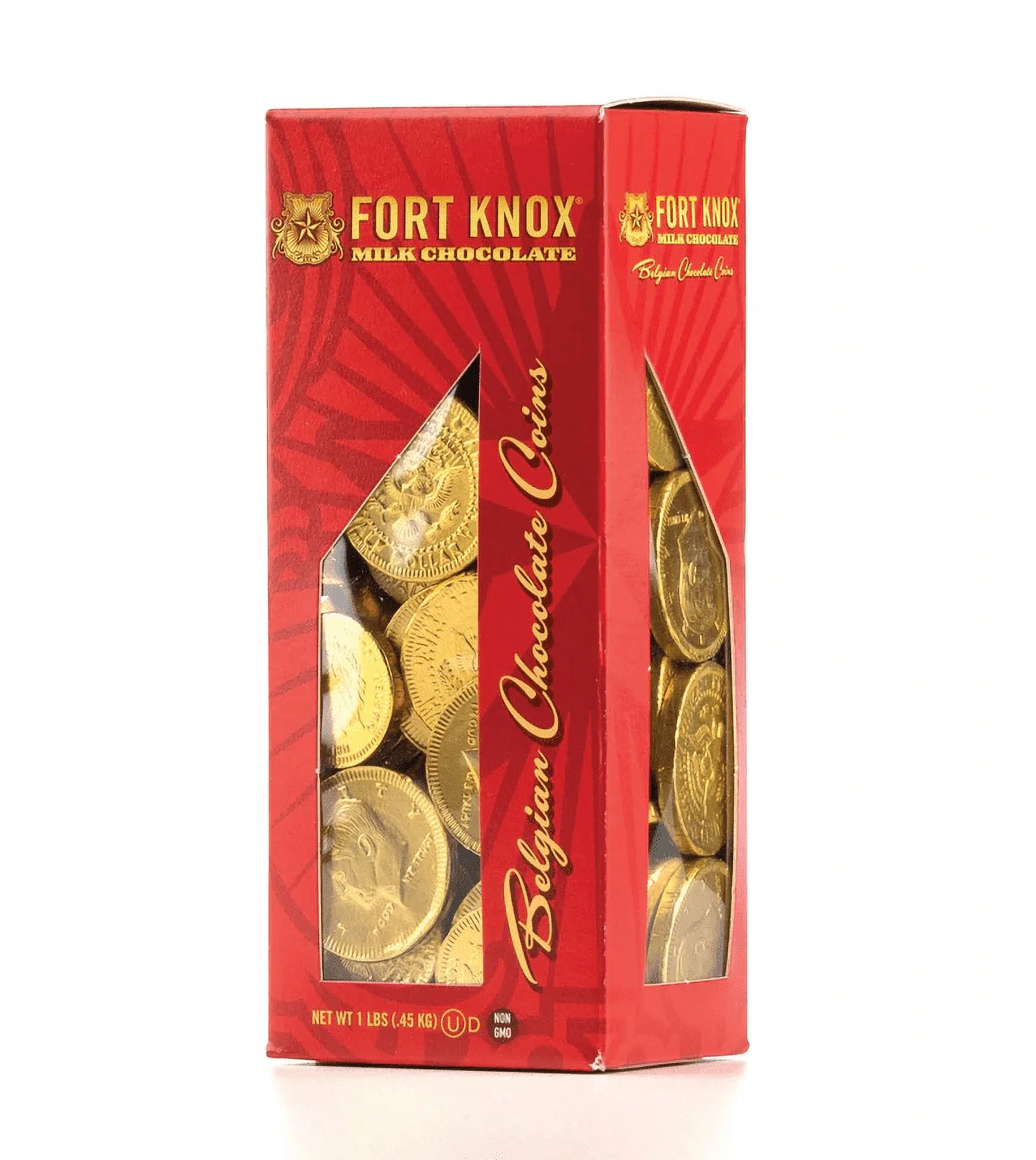 Fort Knox Milk Chocolate Belgium Chocolate Coins 1lb Tower Box
