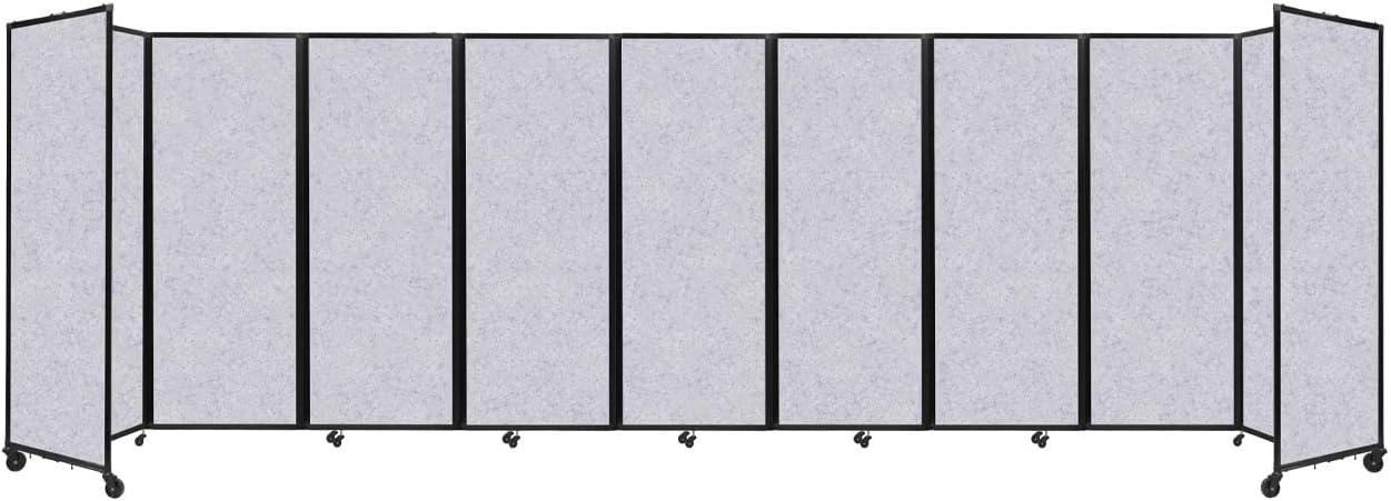 Versare Room Divider 360 Portable Partition Privacy Wall | Freestanding Office Dividers | Locking Wheels | Temporary Room Separator | 25' x 7'6