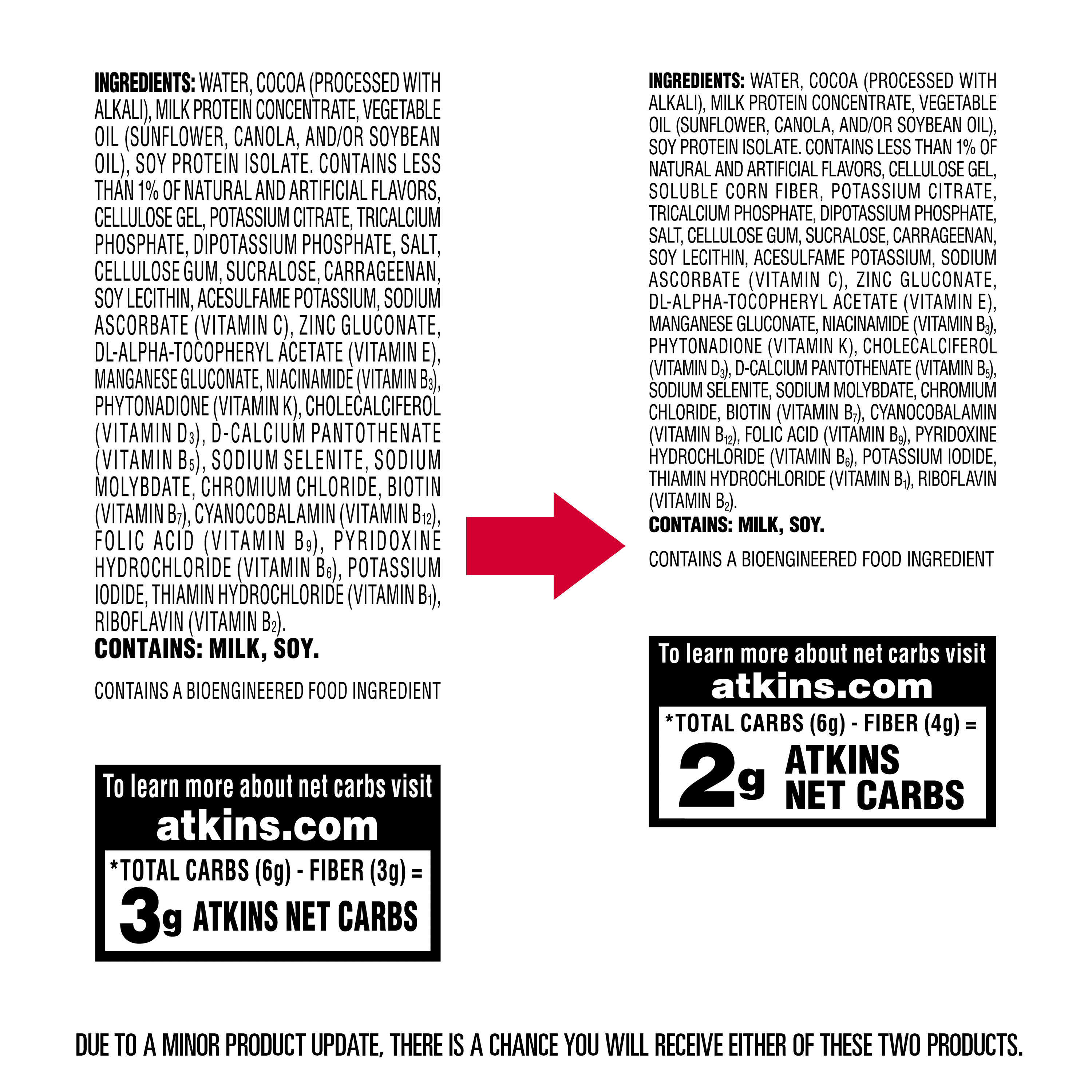 (3 pack) Atkins Dark Chocolate Royale Protein Shake, High Protein, Low Carb, Keto Friendly, Gluten Free, 11fl oz, 4 Ct