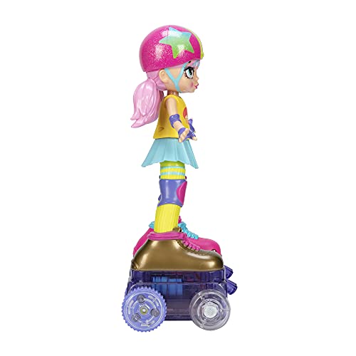 JAKKS Pacific Rock N Rollerskate Doll Rainbow Riley Light Up Remote Control Rollerskating Doll - Plays Music and Skates!, 10