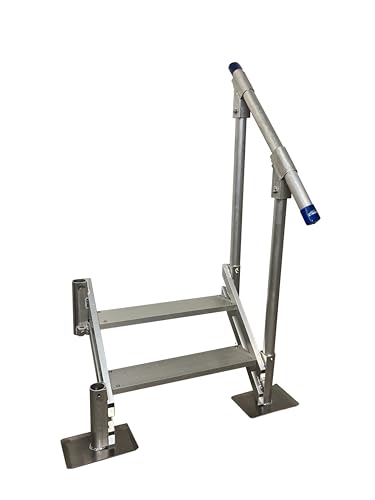 Patriot Docks Aluminum Dock Stairs (2 Step w/ 1 Handrail) (10922)