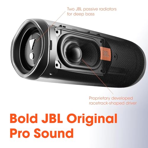 JBL Flip 5 (Black) + Bundle with divvi! Protective Hardshell Case