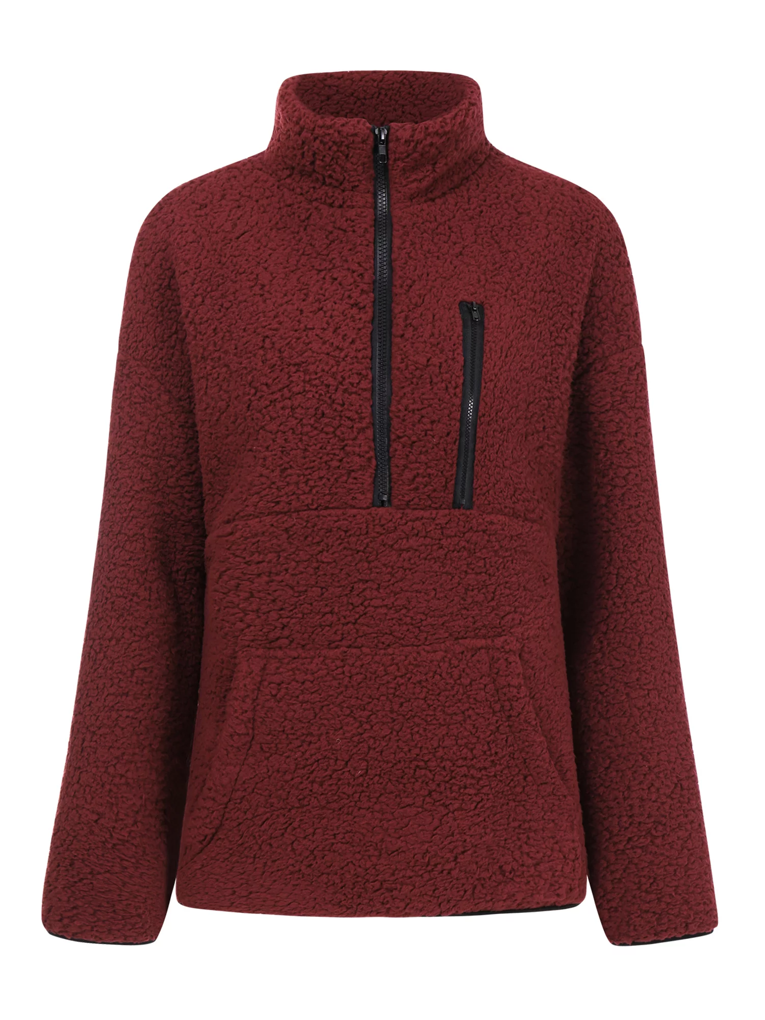 Seyurigaoka Imitation Lamb Pullover Long Sleeve Round Neck Outerwear