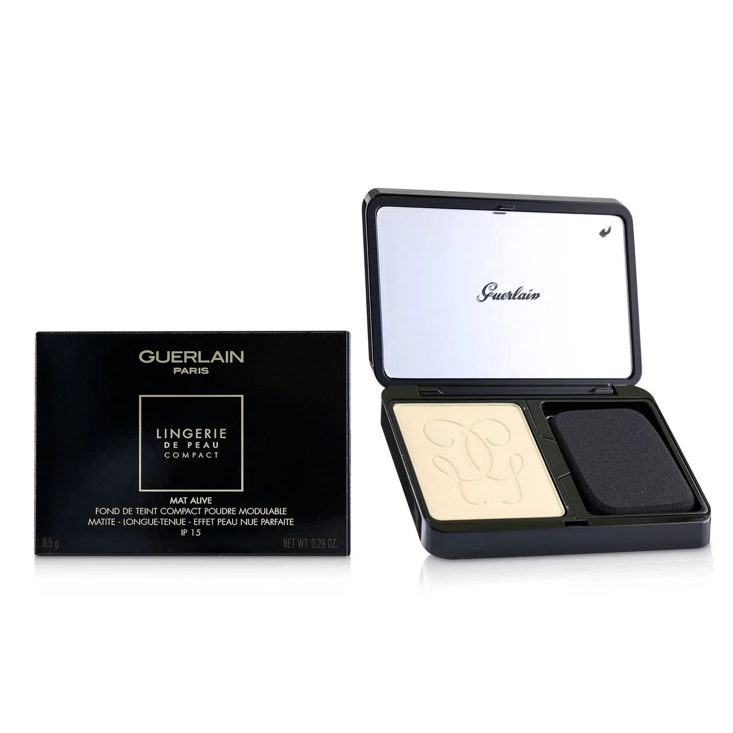 Guerlain Lingerie De Peau Mat Alive Buildable Compact Powder Foundation SPF 15 - # 02N Light  8.5g/0.29oz