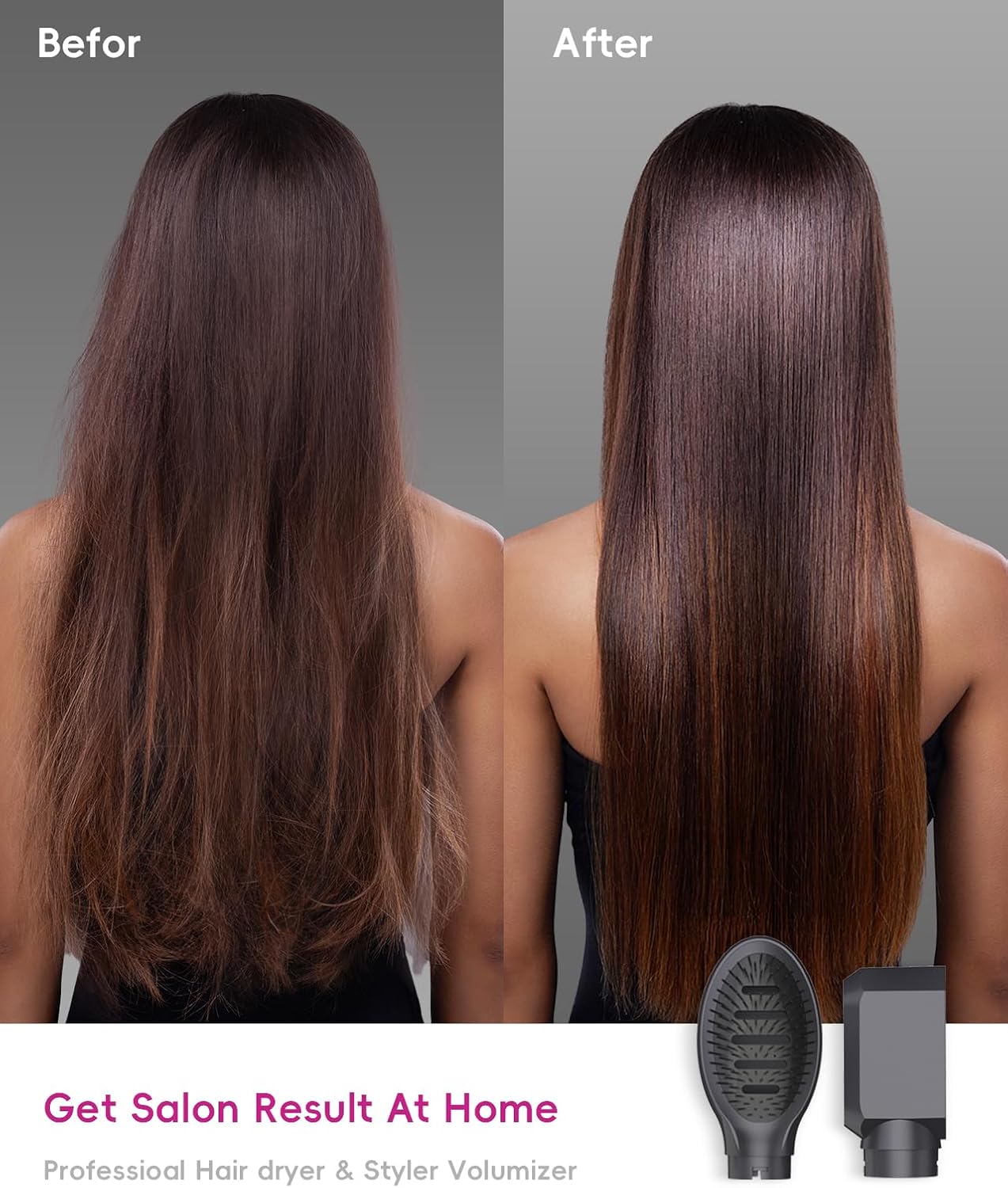 5 in 1 Hair Dryer Brush with Negative Ion Technology, Hot Air Brush Styler and Dryer