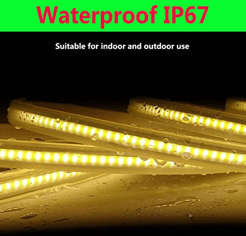 SUYOOULIN LED Strip Lights, 30ft/9m AC110-130V High Density 2592 LEDs COB Light Strip, 26000LM Super Bright Dimmable Waterproof LED Rope Light (Cool White 6500K)