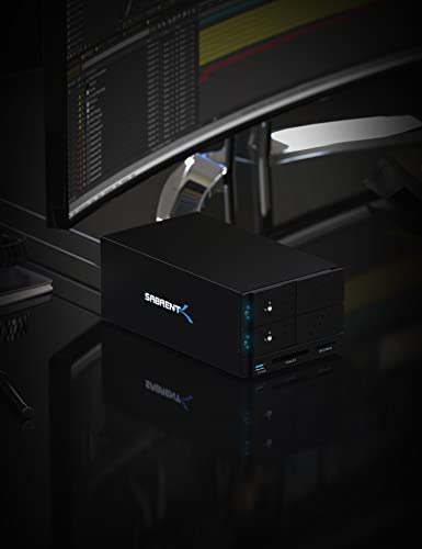 SABRENT USB 3.2 5-Bay 3.5” SATA Hard Drive Docking Station, Trayless Design, USB-C 10Gbps, Independent Power Switches, Locking Bays, Aluminum Cooling, Compatible with Windows Mac Linux (DS-SC5B)