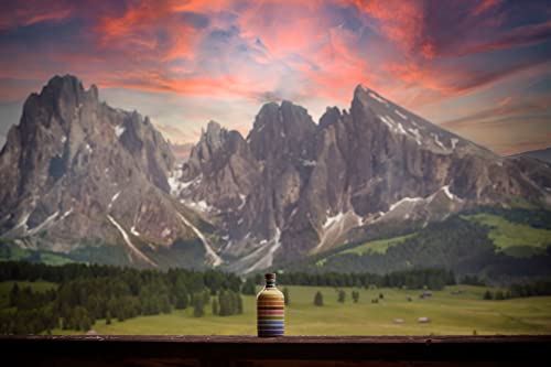 Antico Frantoio Muraglia | Premium Italian Extra Virgin Olive Oil | First Cold Pressed Gourmet EVOO | RAINBOW Arcobaleno Collectible Handmade Ceramic Bottle | 16.9 Fl.oz (500 ml)