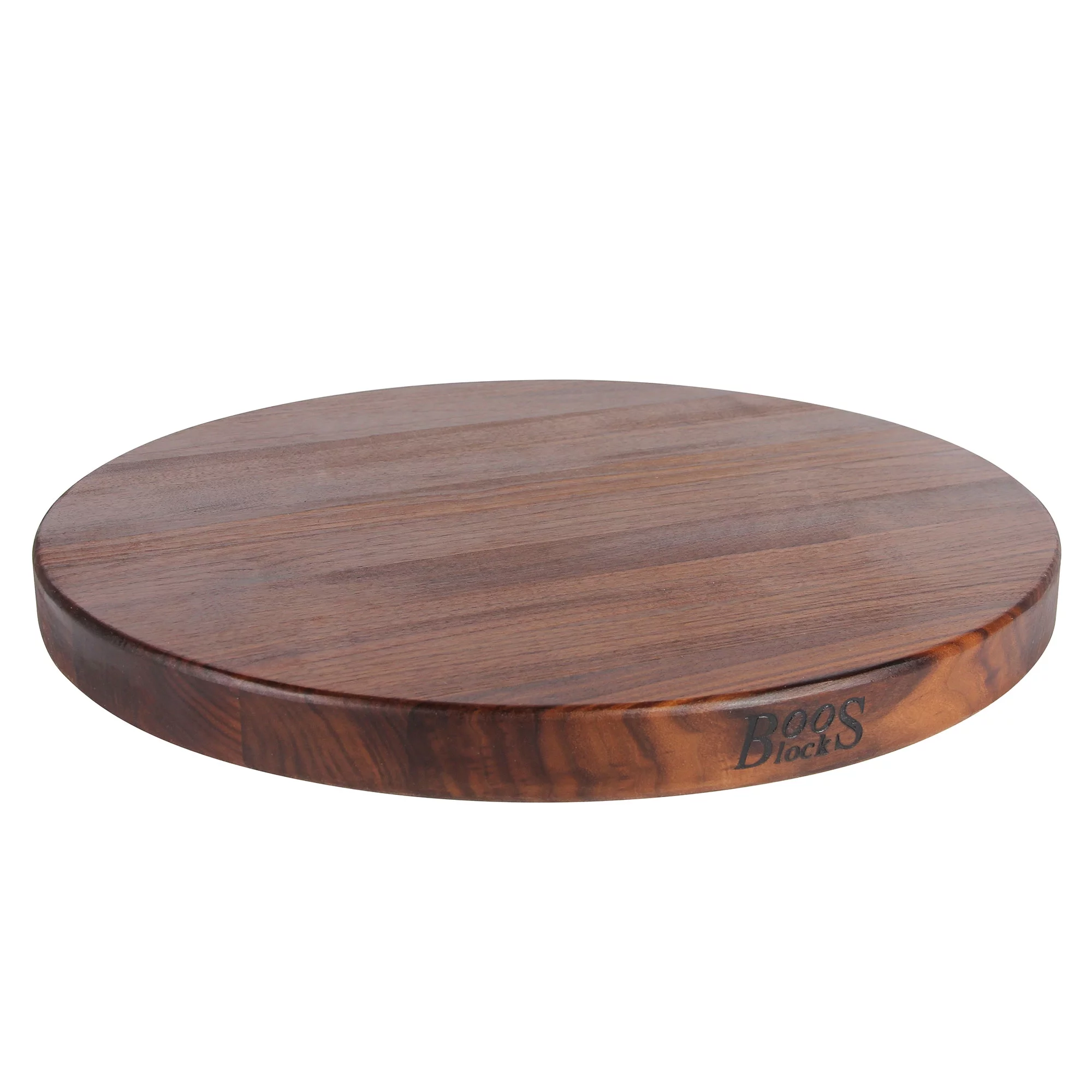 John Boos Walnut Wood Round Cutting Board for Kitchen, 18