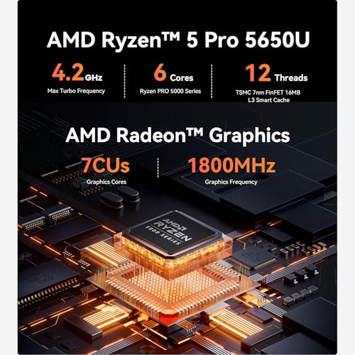 Beelink Mini PC SER5 with AMD Ryzen 5 5500U Mini Computer(6C/12T, up to 4.0GHz), 32GB DDR4 500GB NVMe SSD, Desktop PC 4K HD Dual Display HDMI/DP1.4/WiFi 6/Bluetooth 5.2/2.5Gbps Ethernet