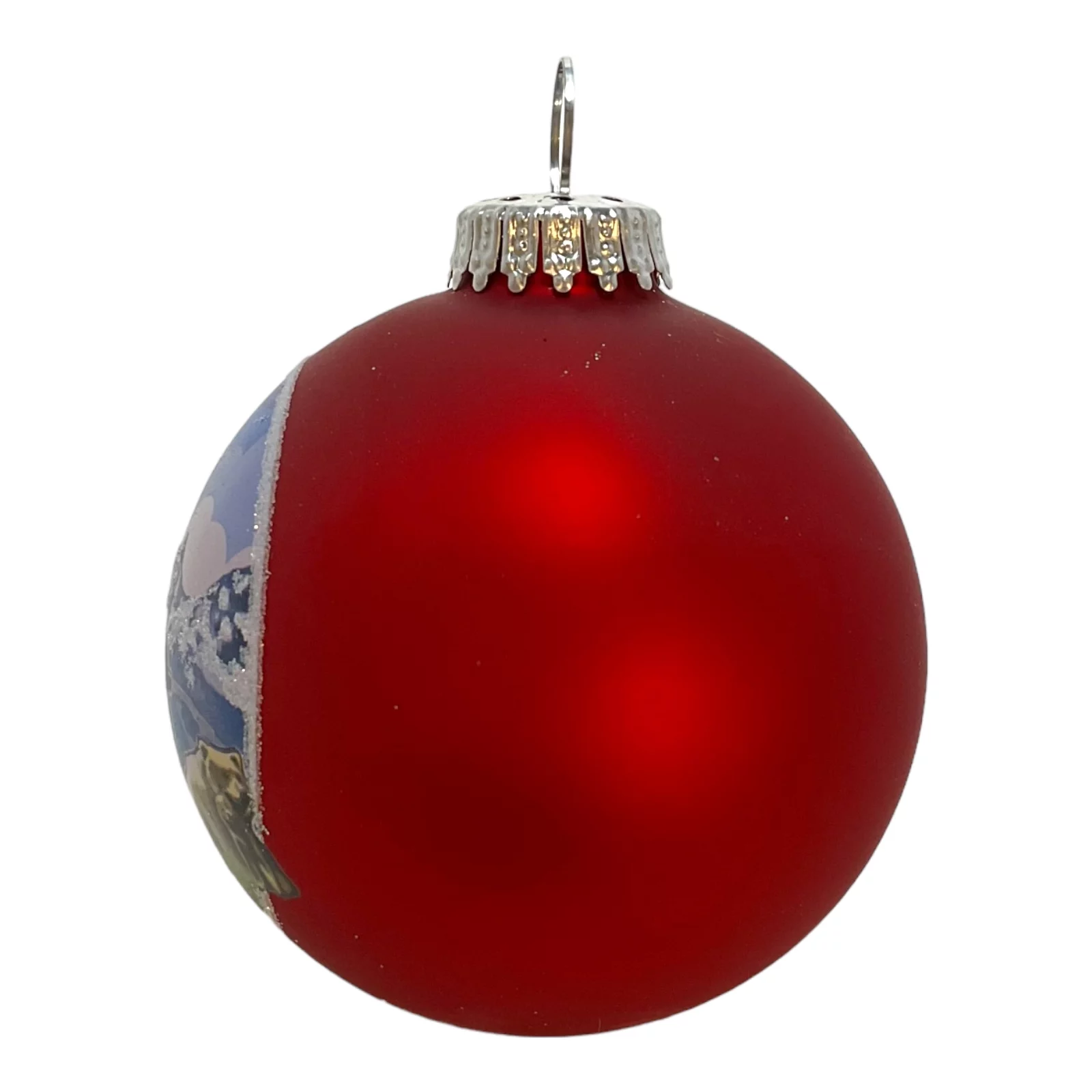 Grand Teton National Park Wyoming Red Glass Ball Christmas Ornament 3.5 Inch