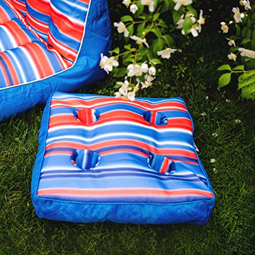 Big Joe Captain's Float No Inflation Needed Pool Lounger, Double Sided Mesh, Quick Draining Fabric