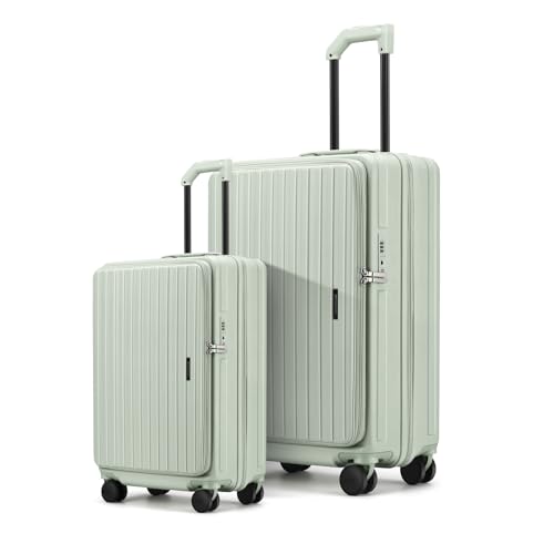 ROAMING Grace Expandable Carry On Luggage Airline Approved, 20 Inch Hardside Carry On Suitcase with Wheels, Travel Harshell Spinner Small Luggage with Tsa Lock, Jade cyan, 20-Inch Carry-On