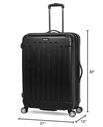 Kenneth Cole REACTION Renegade Luggage Expandable 8-Wheel Spinner Lightweight Hardside Suitcase, Navy Blue, 20-Inch Carry On
