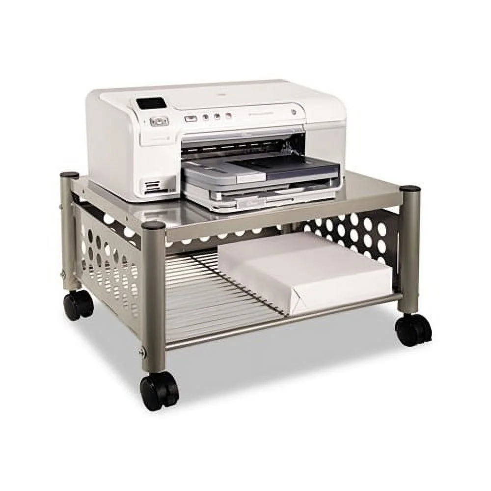 Underdesk Machine Stand One-Shelf, 21.5w x 17.88d x 11.5h, Matte Gray