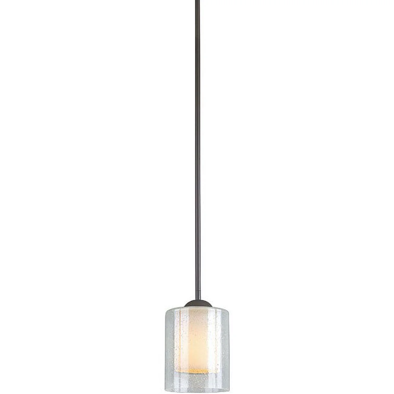 Woodbridge Lighting Cosmo 1 Light Steel and Glass Mini Pendant in Bronze