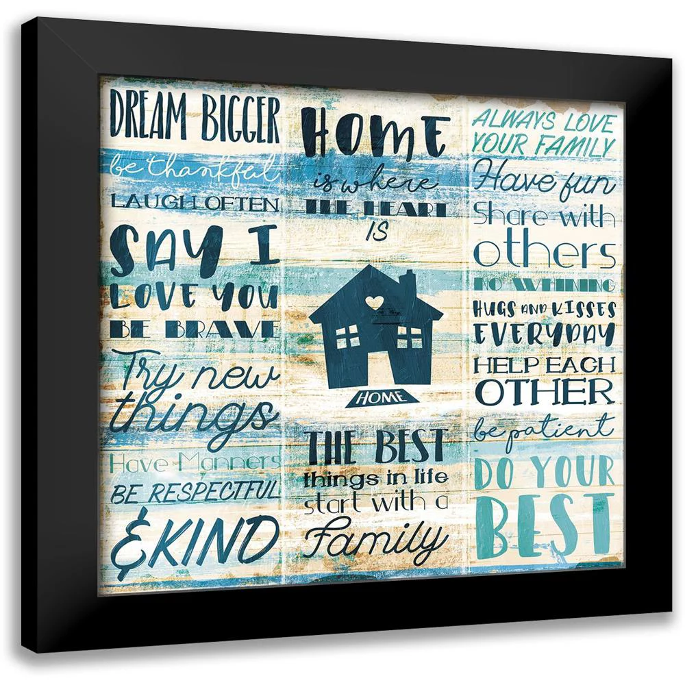 Villa, Mlli 12x12 Black Modern Framed Museum Art Print Titled - Home Family