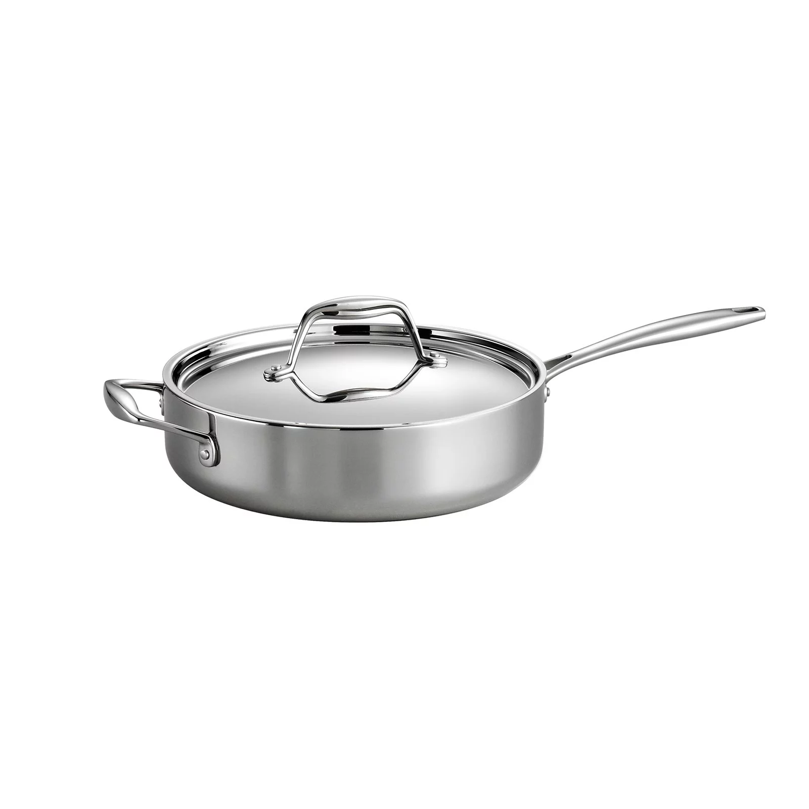 Tramontina 3 Qt Tri-Ply Clad Stainless Steel Covered Deep Sauté Pan