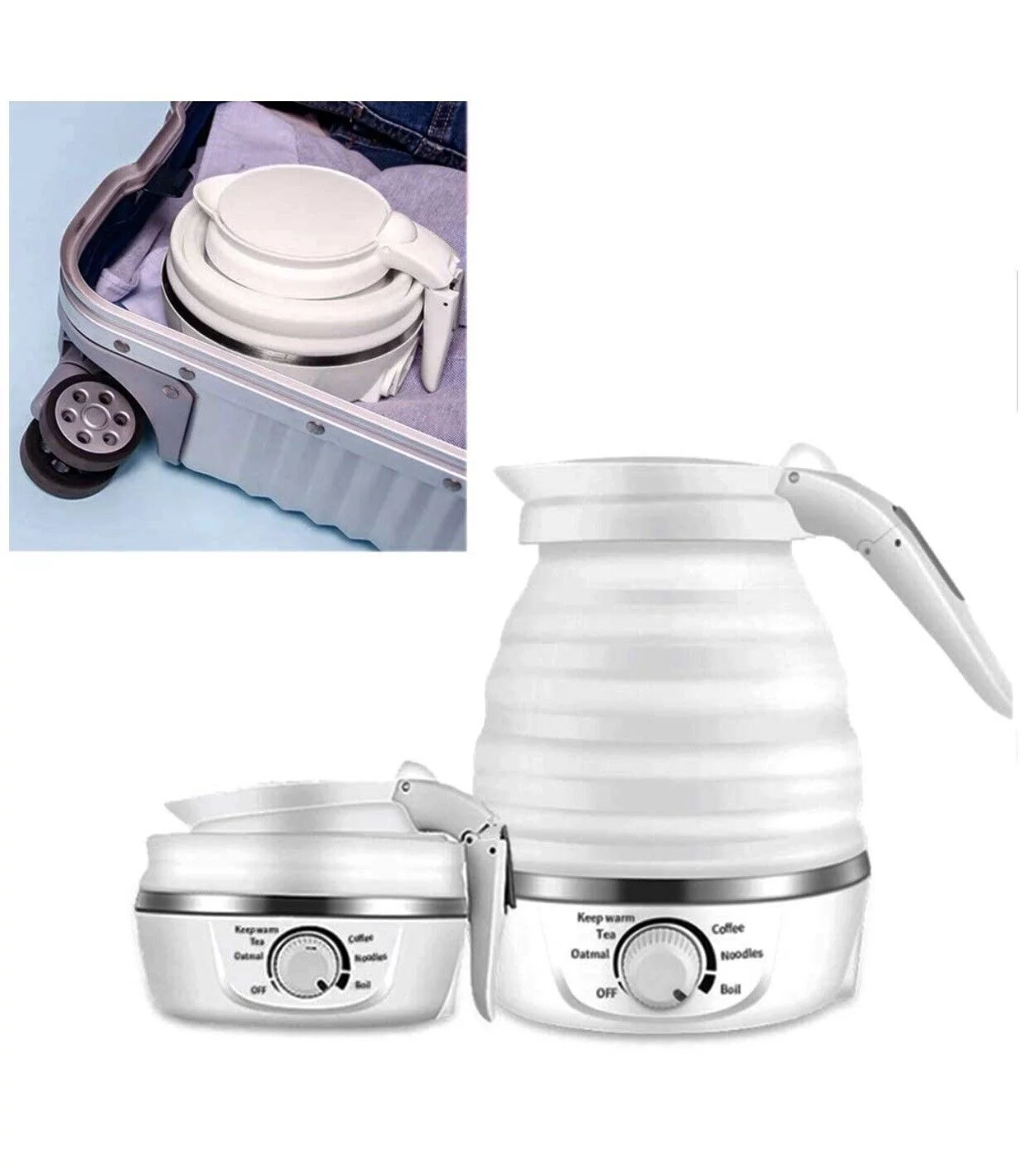 Travel Foldable Ultrathin Upgraded Electric Kettle Boil Dry Protection