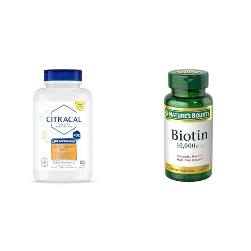 Citracal Slow Release 1200, 1200 mg Calcium Citrate with Vitamin D (1000 IU), Vitamin D3, Bone Health Support, Calcium Supplement for Ages 12+, 185 Count