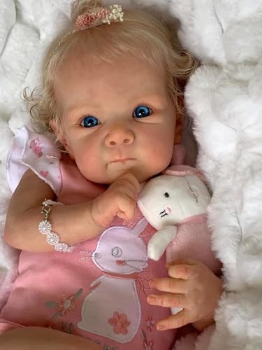 RXDOLL Realistic Reborn Baby Dolls Silicone Full Body Girl 18 Inch Lifelike Baby Dolls That Look Real Life Newborn Infant Baby Doll Anatomically Correct Toy Xmas Gifts