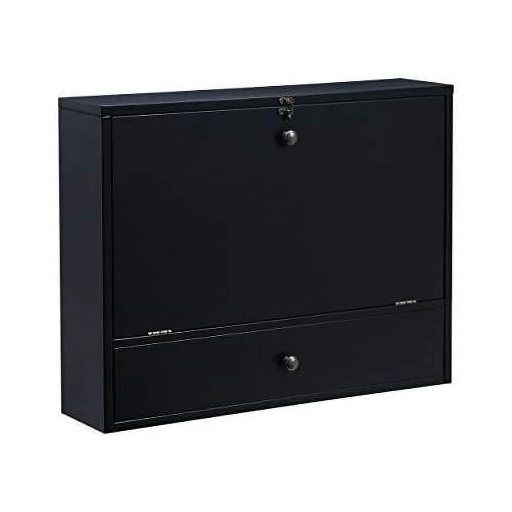 Willingham Wall Mount Folding Desk, Black
