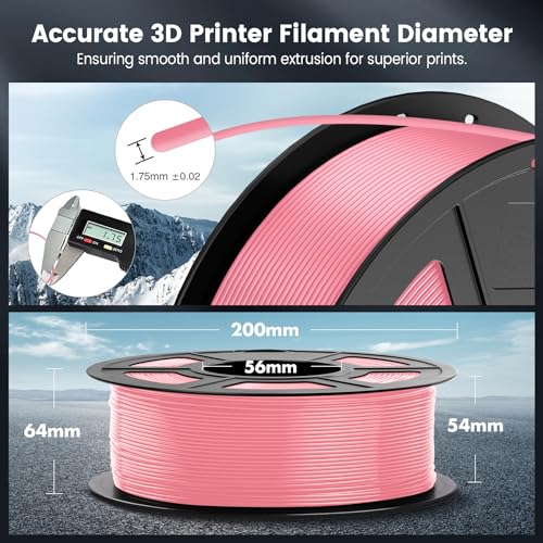 SUNLU 4kg PLA 3D Printer Filament Bundle, Neatly Wound PLA Filament 1.75mm ±0.02mm, Individually Vacuum Packed, 4kg in Total, 1kg per Spool, 4 Pack, 4000g, 4Black