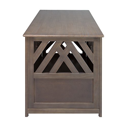 Casual Home Wooden Medium Pet Crate, End Table, Espresso