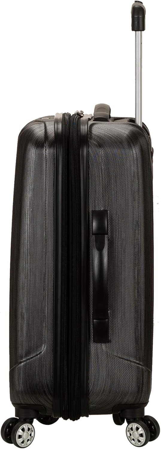 Rockland Melbourne Hardside Expandable Spinner Wheel Luggage, METALLIC, Carry-On 20