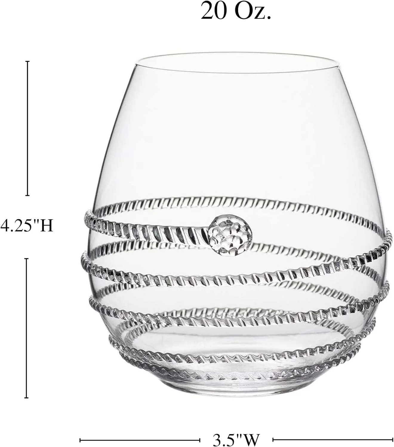 Amalia Glass Cups (Stemless Red Wine Glass)