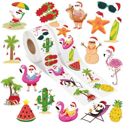 A1diee Christmas Black Cat Sticker - 1000Pcs in 2 Rolls with 16 Patterns Cute Black Cat Silhouette Waterproof Self-Adhesive Decals Gifts for Kid Reward Festive Party Favor Windows Water Bottle Luggage