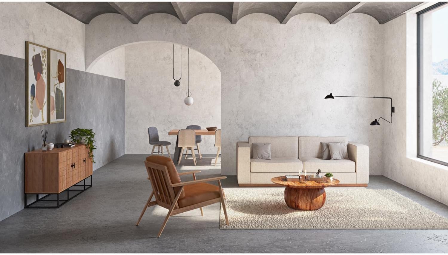 Moe's Home Collection Mila Live Edge Rectangular Dining Table