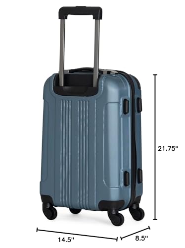 Kenneth Cole REACTION Out of Bounds Lightweight Hardshell 4-Wheel Spinner Luggage, Cobalt Blue, 20-Inch Carry On