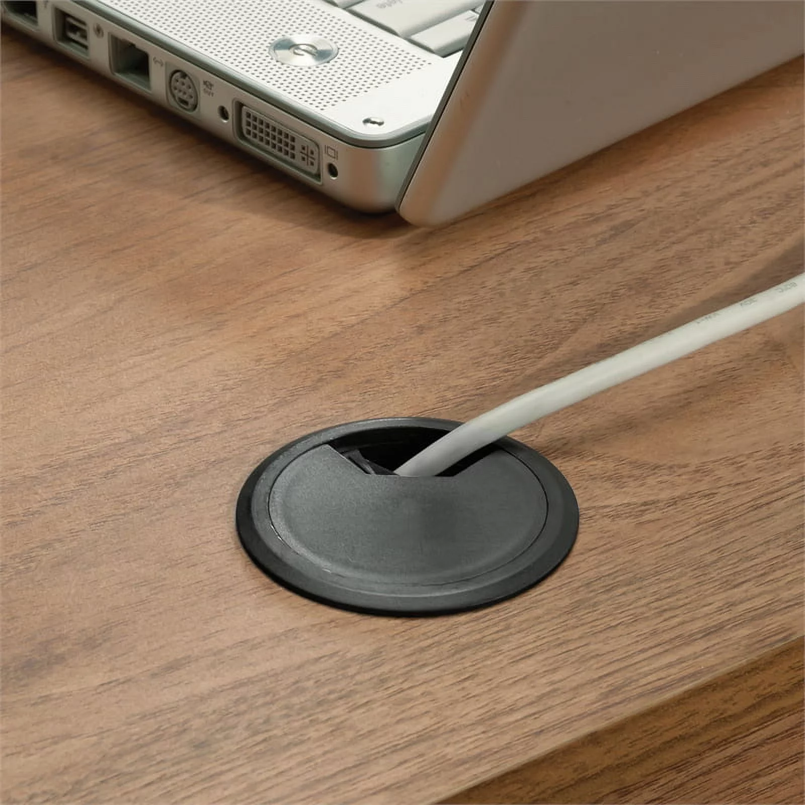 UrbanPro Modern Engineered Wood / Metal L-Desk in Serene Walnut