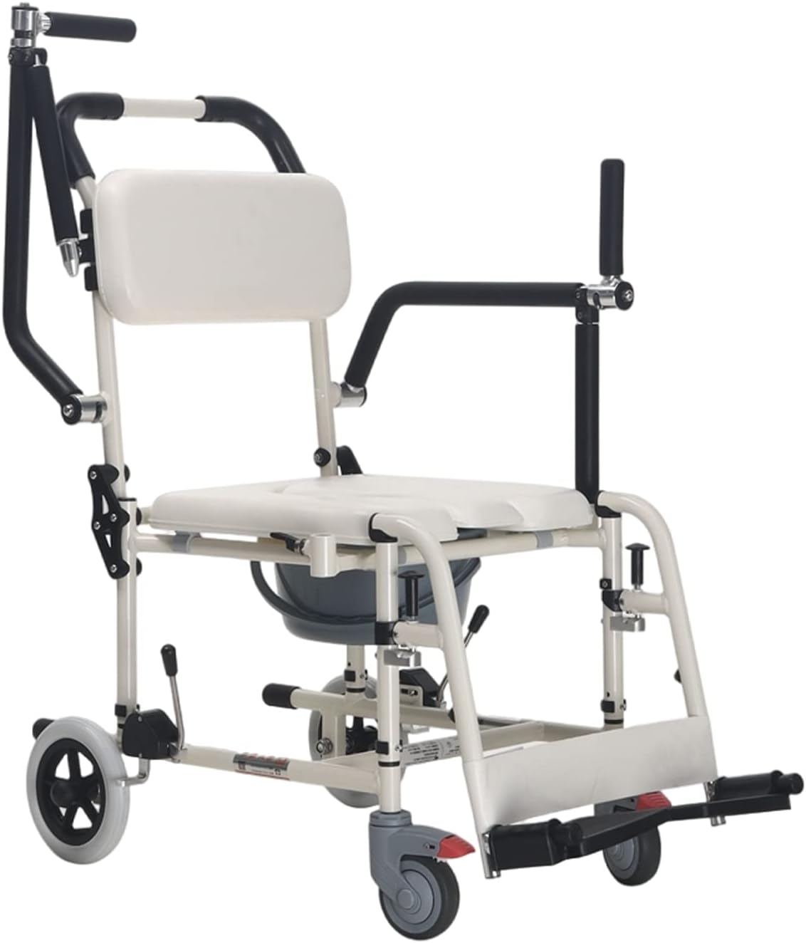 Bedside Toilet, Rolling Shower Wheelchair, Elderly Patient Transfer Chair, Suitable for Nursing Homes, Hospitals