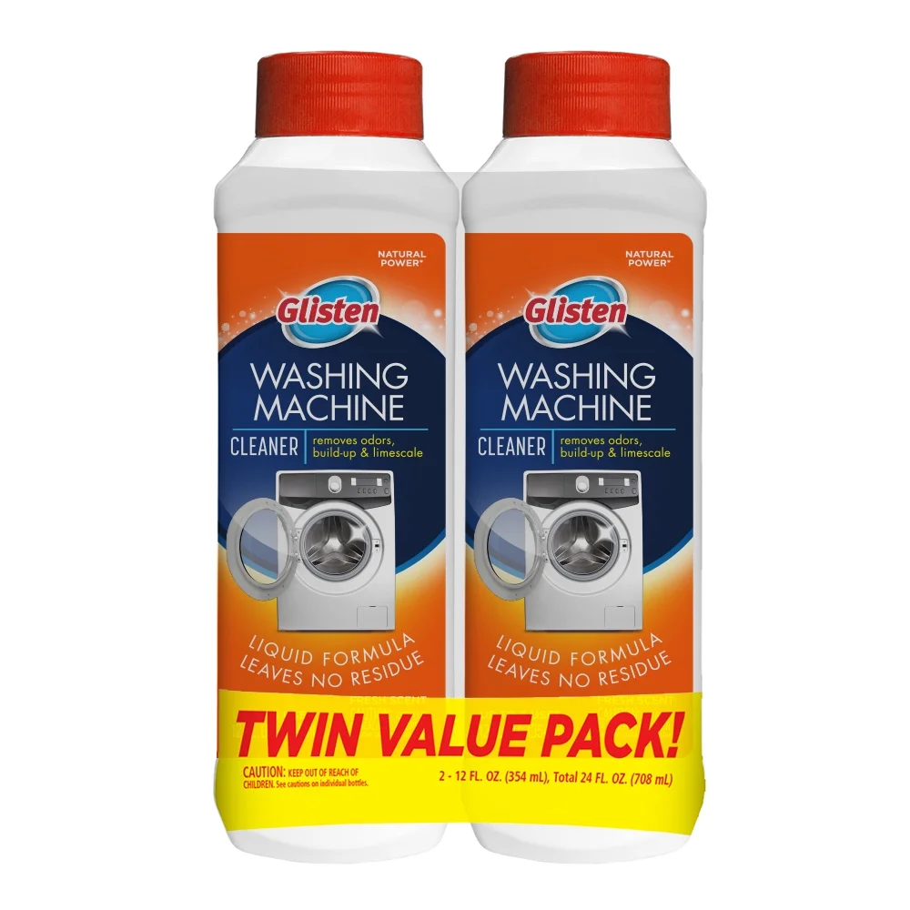 Glisten Washer Machine Cleaner, Liquid, Fresh Scent, 2-Pack