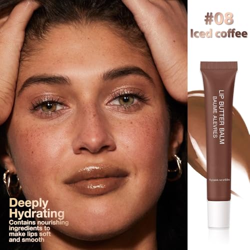 4 PCS Summer Special Lip Butter Balm – Ultra-Hydrating Lip Care with Shea Butter & Olive Oil, Soothes Dry Lips with Natural Tint & Gloss Effect, Lip Plumper Moisture & Light Lip Stain Finish