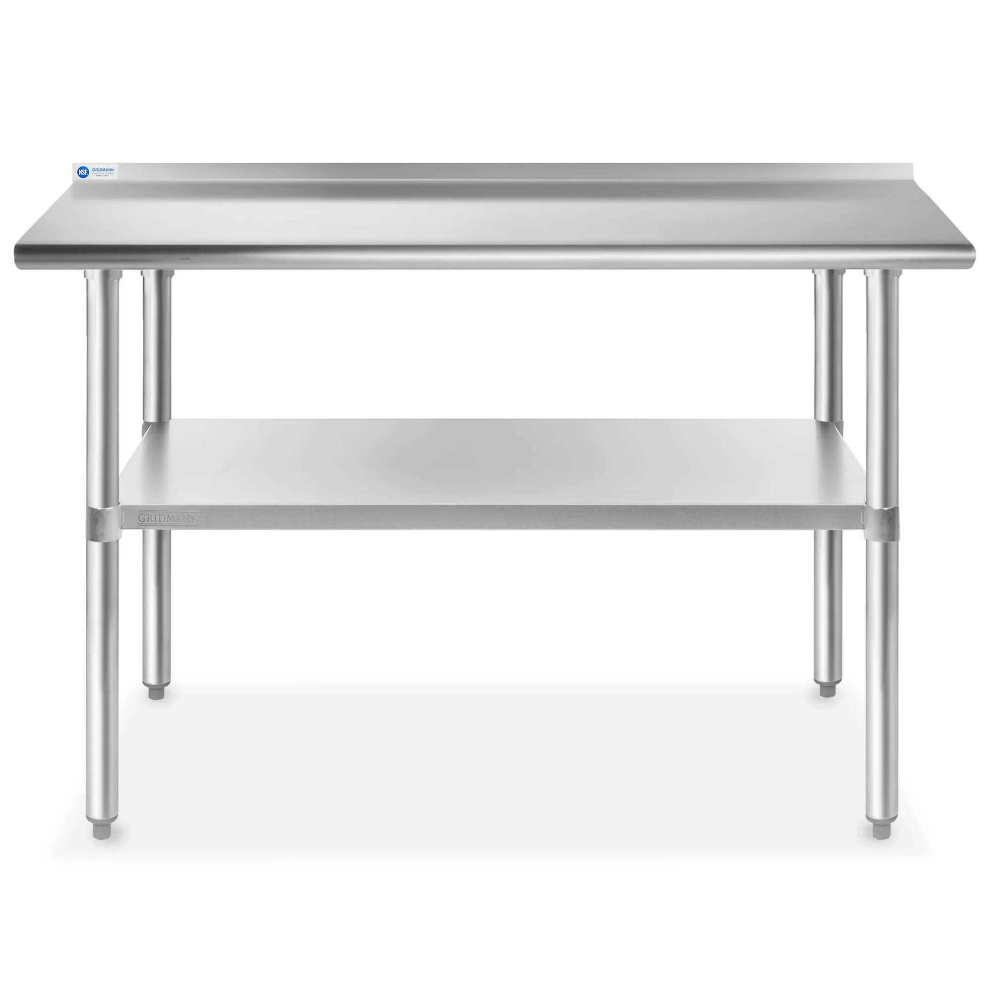 Gridmann NSF Stainless-Steel Commercial Kitchen Prep & Work Table with Backsplash - 30 x 72 Inches