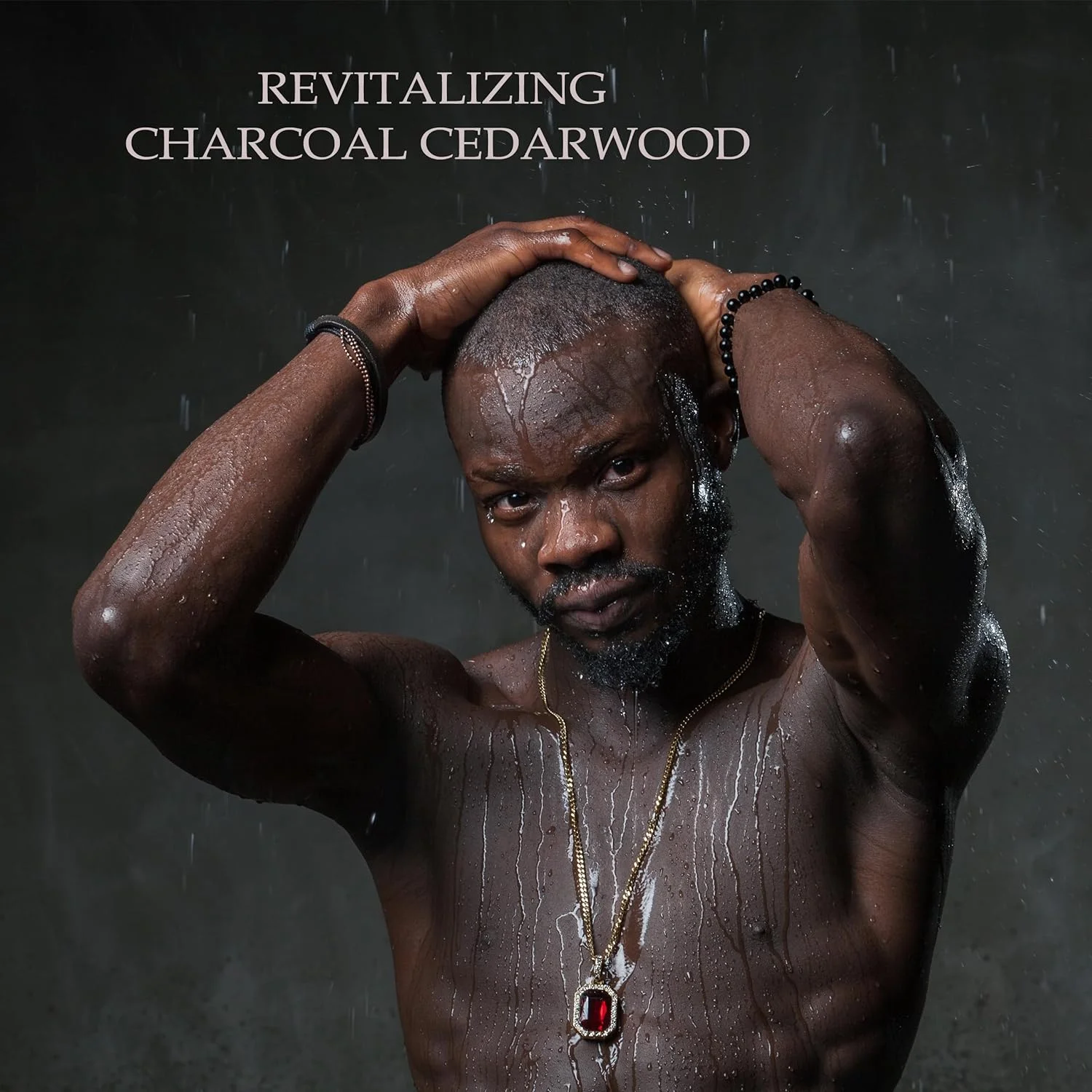 Activated Charcoal Cedarwood Bar Soap 3 Pack Set 100% Natural & Organic – For Face & Body - Deep Clean, Exfoliate, Moisturize & Hydrate - Amazing Masculine Fragrance - 3 X 5 OZ