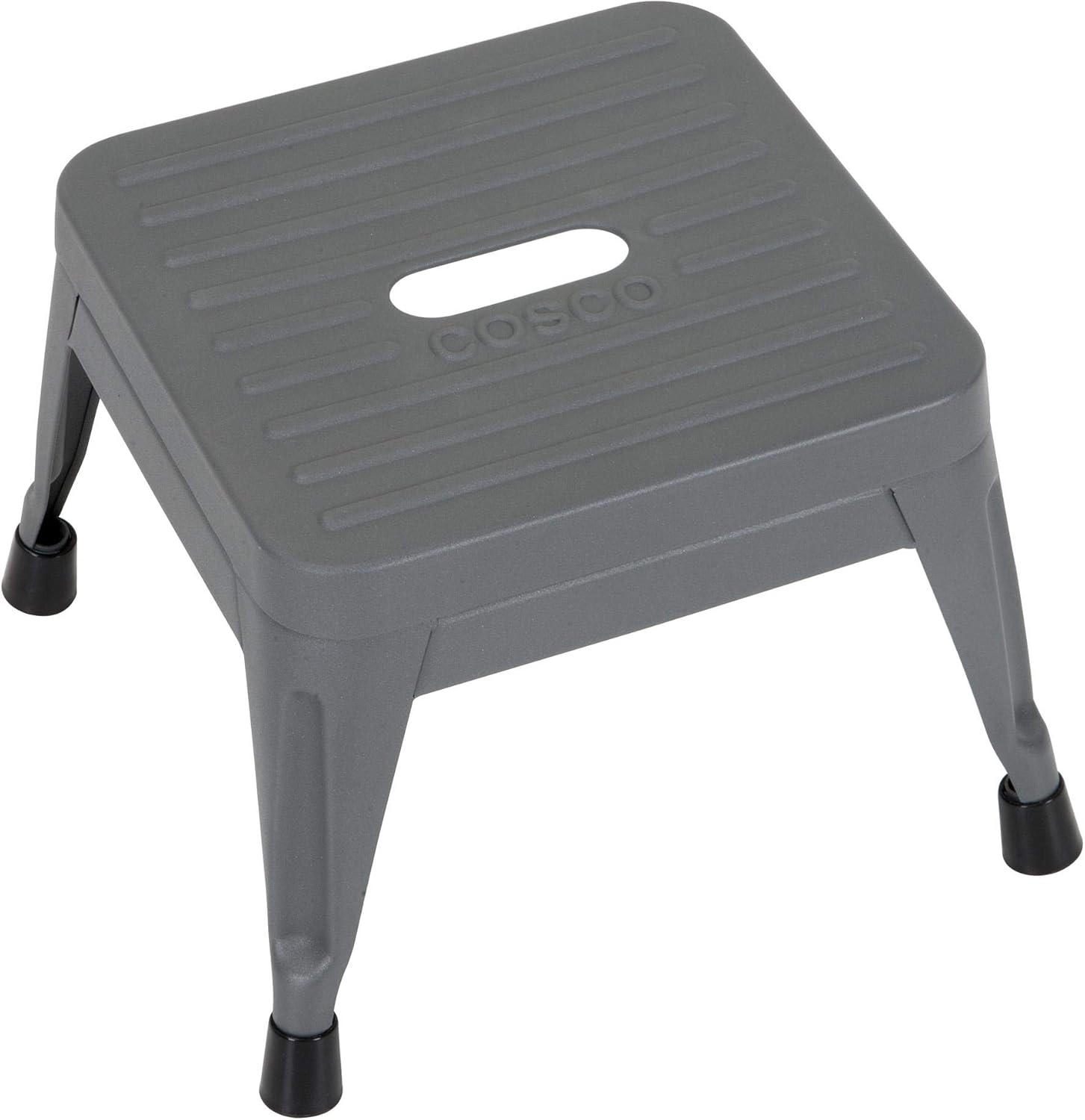 COSCO 1-Step Stackable Steel Step Stool, 2 Pack, Gray