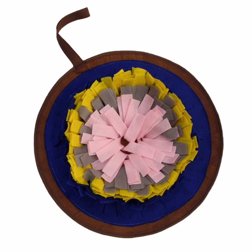 Snuffle Mat for Dogs Feeding Pad Interactive Puppy Puzzle Toy Treats Training Round Mats Relieving Stress & Anxiety