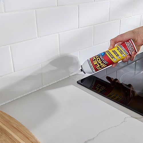 Flex Shot Rubber Adhesive Sealant Caulk, 8-oz, White