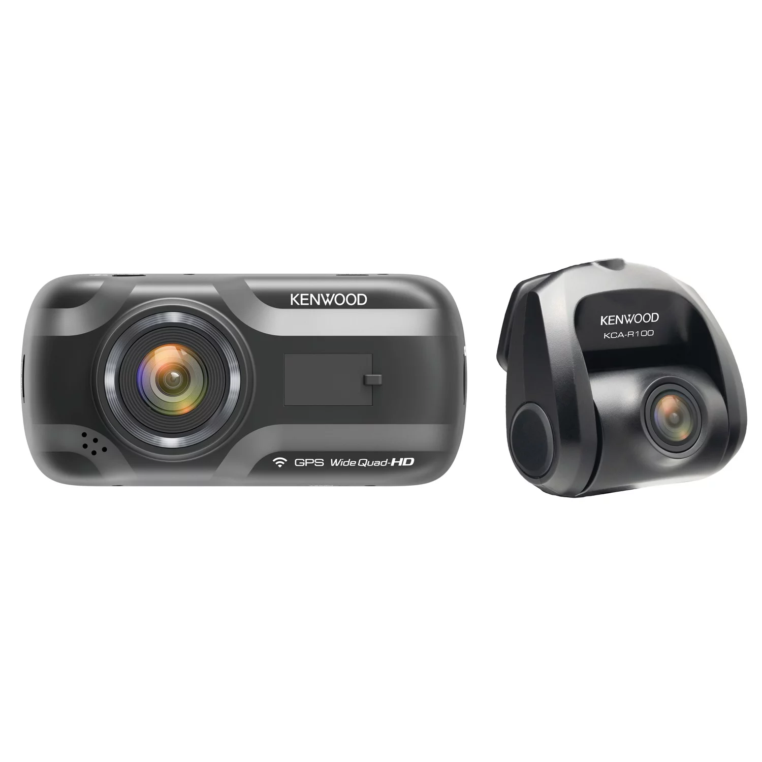 KENWOOD DRV-A501WDP Dual-Camera Wide-Quad HD Drive Recorder with 3-Inch LCD, Wi-Fi, and GPS
