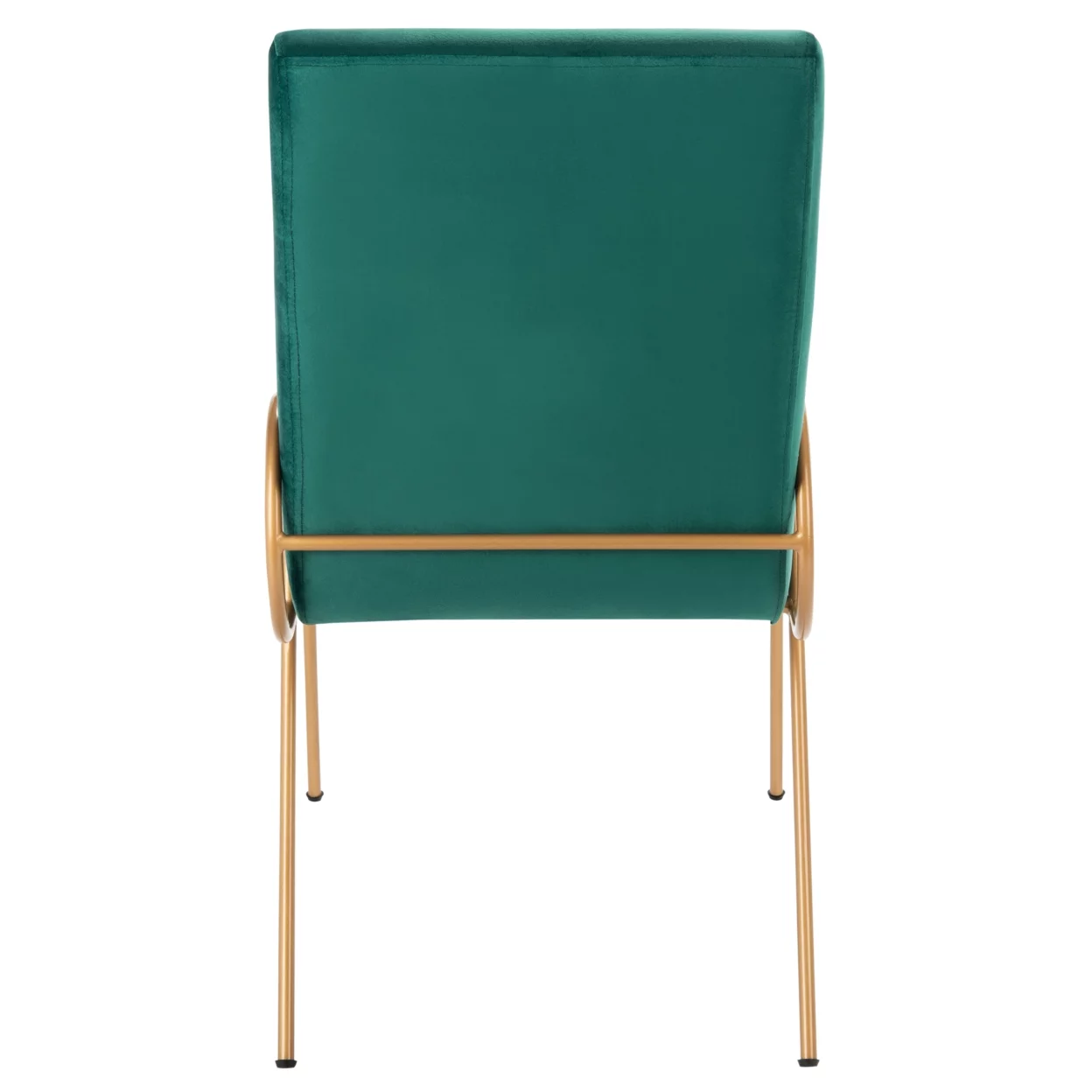 SAFAVIEH Fanlia Modern Glam Accent Side Chair, Emerald, Set of 2