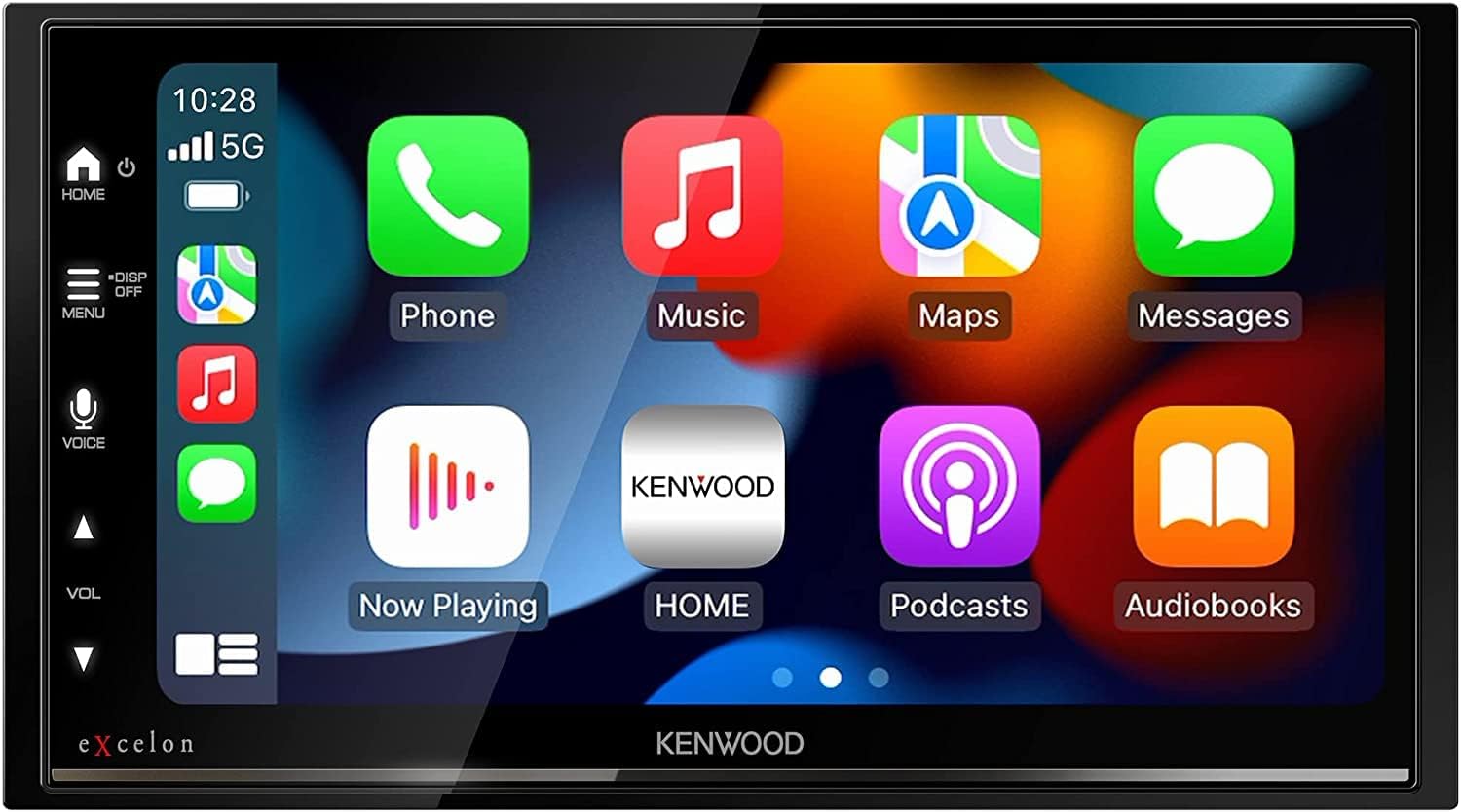 KENWOOD DMX709S eXcelon 6.95-Inch Capacitive Touch Screen, Car Stereo, CarPlay and Android Auto, Bluetooth, AM/FM HD Radio, MP3 Player, USB Port, Double DIN, 13-Band EQ Plus SXV300V1 SiriusXM Tuner